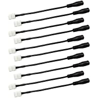 LitaElek Conector de Tira LED de 2 Pin con Toma de CC 5-5mm x 2-1mm Conector Esquina de Cinta LED Divisor LED Strip…